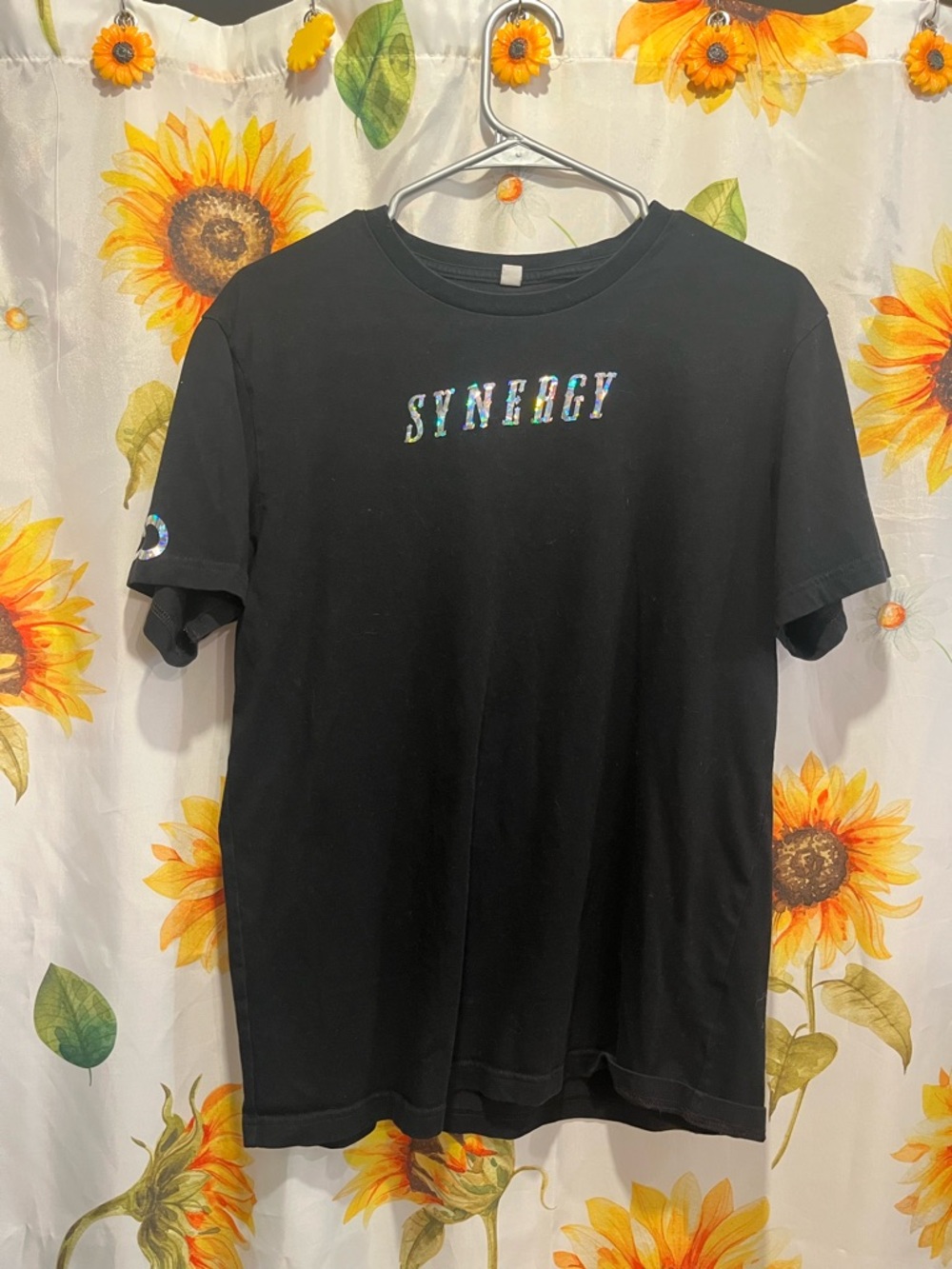 Uniqlo Black 'SYNERGY' Iridescent Graphic Tee